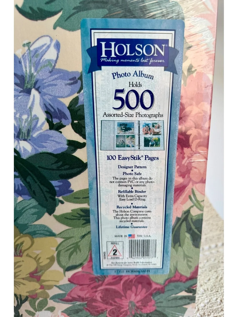 Vintage 1990s Holson Floral Photo Albums Set of 2 NOS Holds 500 Photos